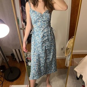 Petite Studio Blue Floral Summer Dress